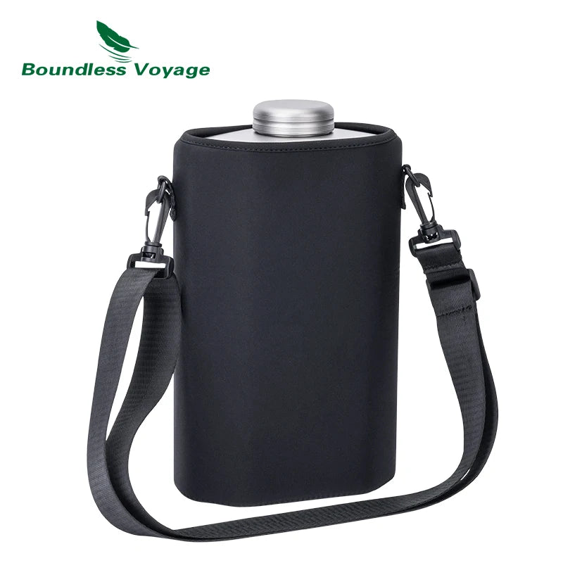 Boundless Voyage Titanium Water Bottle 2.5L/84.55oz Big Capacity Sports Flask Water Jug for Gym, Fitness, Camping Ti3004D