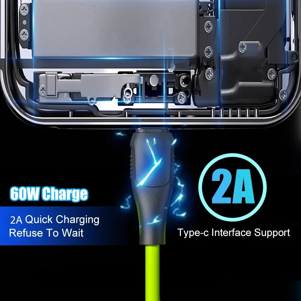 120W USB C 2Ports Charger Kit Green Wall Plug EU/US Adapter Fast Charging For iPhone iPad Samsung Xiaomi USB Type C Data Cables