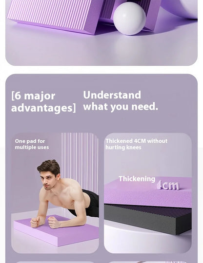 Yoga Mat Thicken Home Workout Balanced Gymnastics Mat Pilates Accessories Non-slip Abdominal Wheel Assisted Kneeling Pad Gym