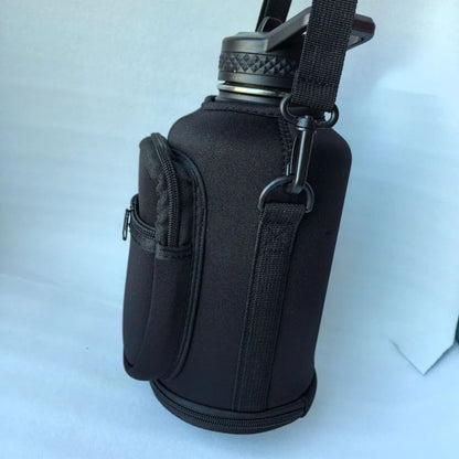 Portable Water Bottle Bag Large Capacity with Adjustable Shoulder Strap Cup Insulated Protective Cover Durable