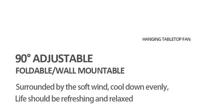 2024 Best Sellers 2IN1 Folding Desktop Fan Portable Air Conditioner Wall Mounted Fan Rechargeable With 3 Gears for Home Office