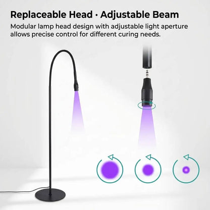 10W Lash UV Curing Lamp Floor with Foot Switch False Eyelash Extension Nail Dryer Grafting Glue Fast Curing Light