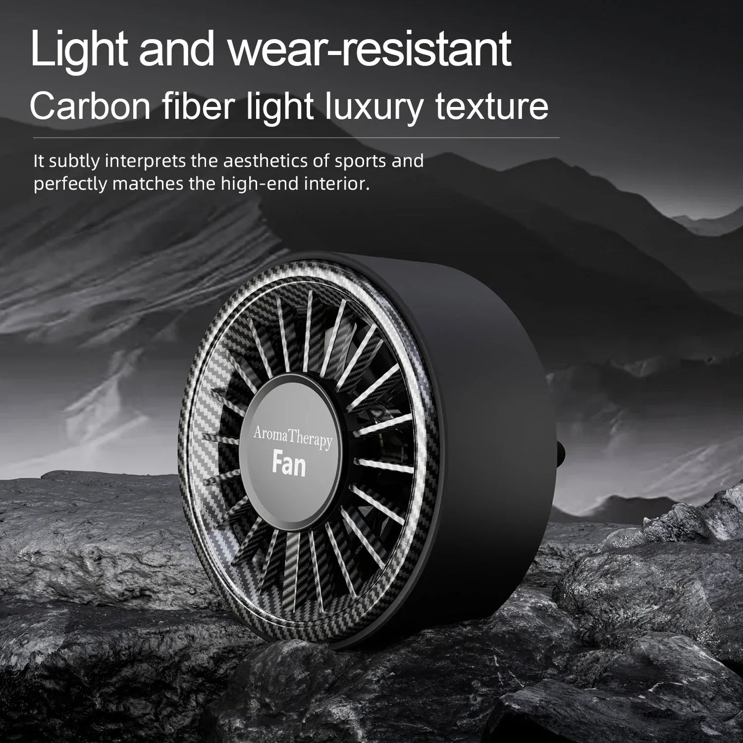 New car aromatherapy fan, USB cool seven color ambient lighting, three adjustable car fans, large truck van car fan