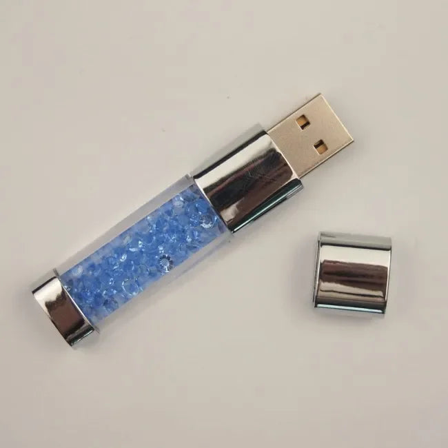 Usb Flash Drive Crystal LED Lights Memory Card Flash Drive 32GB Pen Drive Pendrive 64GB U Disk 4G 8G 16G Cle Usb Gift