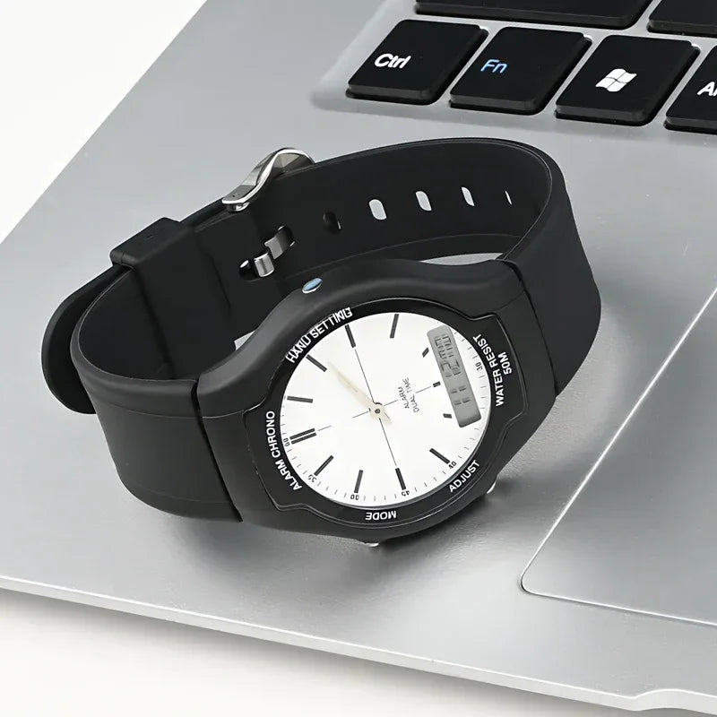 Resin Strap for Casio  AW-90H Sport Waterproof Stainless Steel Buckle Men's Rubber Replace Band Bracelet Watch Accessories