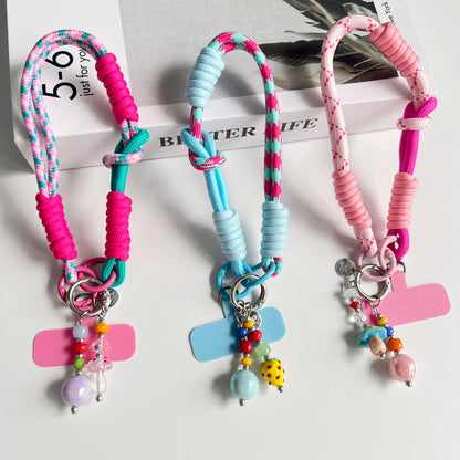 Wrist, Thumb, Mobile Phone Hanging Rope Dual Purpose Adjustable Short Braided Rope Strong and Durable for Men and Women