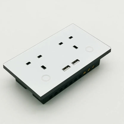Melery WIFI Smart Tuya USB Type C PD 20W Wall Socket UK Plug Outlet Power Monitor Touch Switch Wireless Remote Alexa Google Home