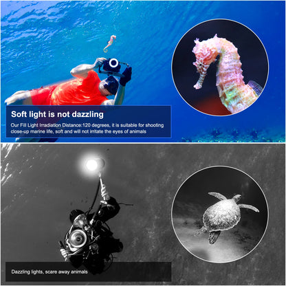 Seafrogs Universal 67mm Thread Ring Flash Light For Camera Phone Housing Waterproof Underwater Light Camera Ring Light