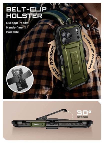 SUPCASE For iPhone 17 Pro Max Case 6.9" (2025) UB Pro Full-Body Heavy Duty Rugged Phone Case with Built-in Screen Protector