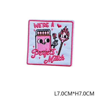 Valentine's Day Emblem Clothing Accessories Badge Sticker Embroidered Embroidery Sticker Iron-on Patches