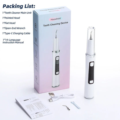 Ultrasonic Dental Scaler Tartar Remover 5 modes with LED Light Household Teeth Cleaning Tools Dental Cleaner Oral Care