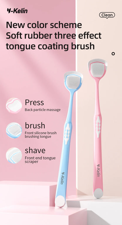 Tongue Coating Scraper, Tongue Coating Cleaning Gel, Oral Refreshing Cleaning Toothpaste, Tongue Brush, Cleaner