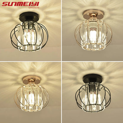 Nordic Modern K9 Crystal Ceiling Lights Indoor Ceiling Lamp Hallway Stairs  Bedroom Lustre Dining Room Fixtures Home Decor