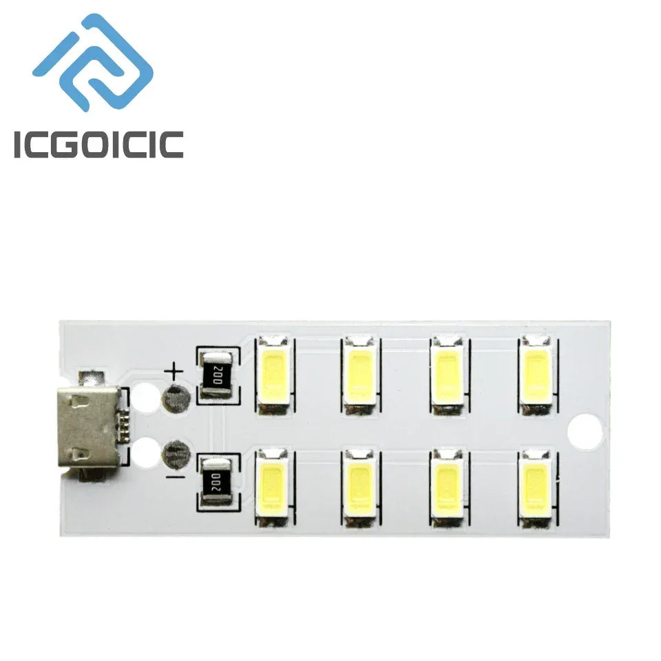 5730 SMD LED Light Panel 5V 450mA Micro USB Powered for Emergency Night Lamp Mobile Charger