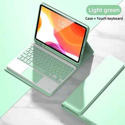 Spanish Keyboard Case For iPad Air Pro 11 13 2024,iPad 10.2 7/8/9th 10th 2022 Gen Air 3 4 5 10.9 Pro 12.9 Funda Cover For iPad