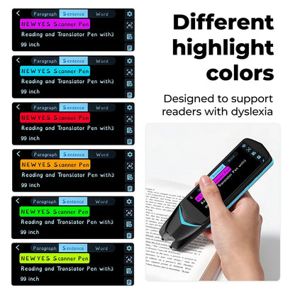 AI Pen Reading Pen for Dyslexia Scan Reader Pen 4 Text to Speech Device Translator Pen Photo Translation OCR 16GB Bluetooth Pen