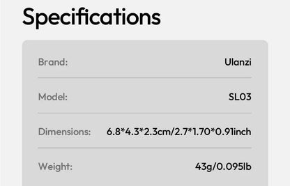 Ulanzi SL03 Mini Speedlight Flash Camera Flash GN8 4 Level Adjustable Fill Light for Canon Sony Nikon DSLR Outdoor Photography