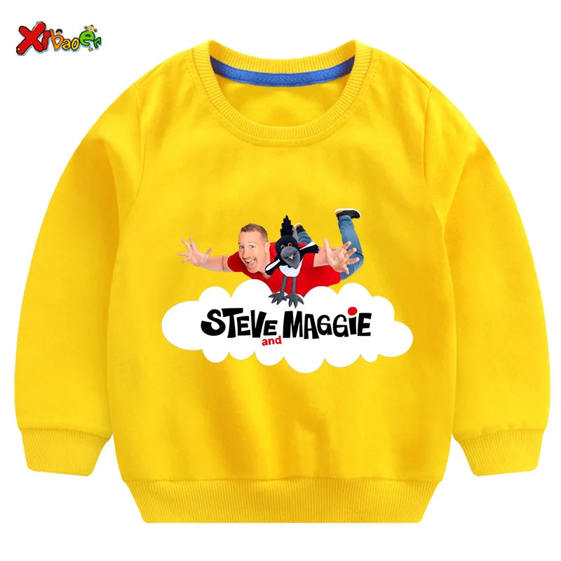 Kids Sweatshirts Steve Maggie Ouctifs Boys Hoodies Sweatshirt Clothing Boy Girl Casual T Shirt Children Pullover Clothes Fashion