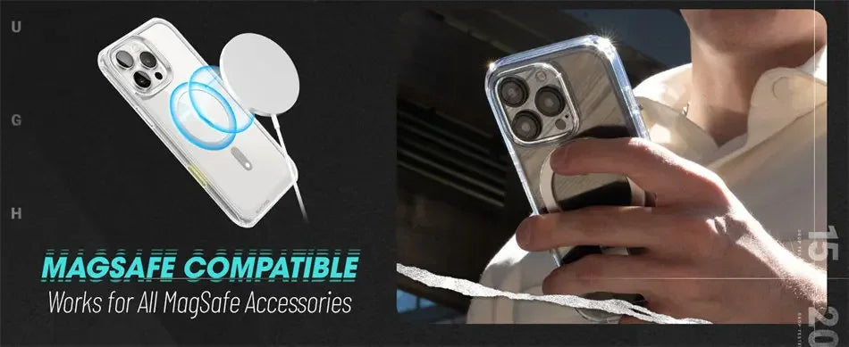 SUPCASE For iPhone 16 Pro Max Case with Camera Control Capture Button UB Mag Stand Series Slim Clear Magnetic Phone Case