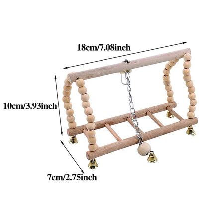 1/8PCS Set Combination Parrot Bird Toys Wood Articles Bite Pet Bird Toys For Parrot Training Bird Toy Swing Ball Bell Standing