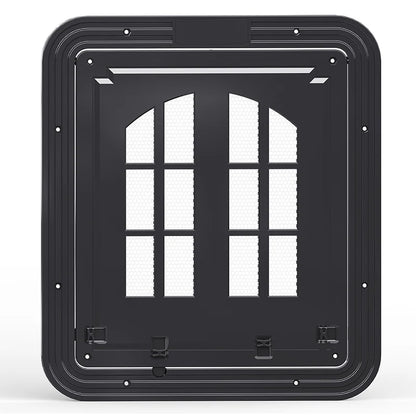 Large Dog Screen Door Flap Opening Dog Door for Screen Door with 4 Entry Ways Self-Closing Pet Screen Door for Dogs Cats