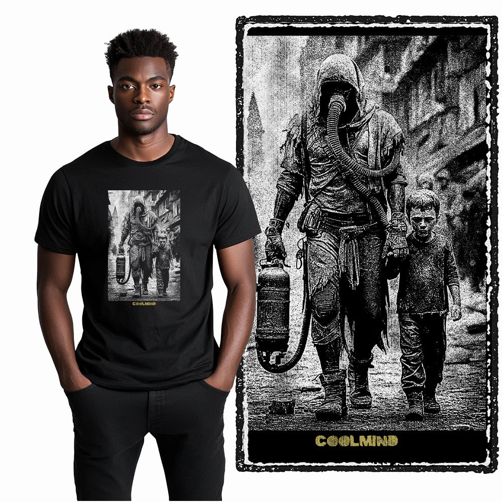 Coolmind U4 Streetwear Cool Print Exclusive Graphic T shirt fo men 100% Cotton Big Size vintage BLACK men's novelty tee shirt