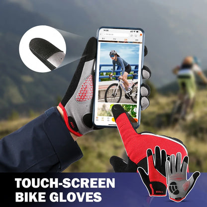 Vilico Outdoor Mountaineering Hiking and Cycling Gloves for Men and Women With Thickened Shock Absorbers Breathable and Non Slip