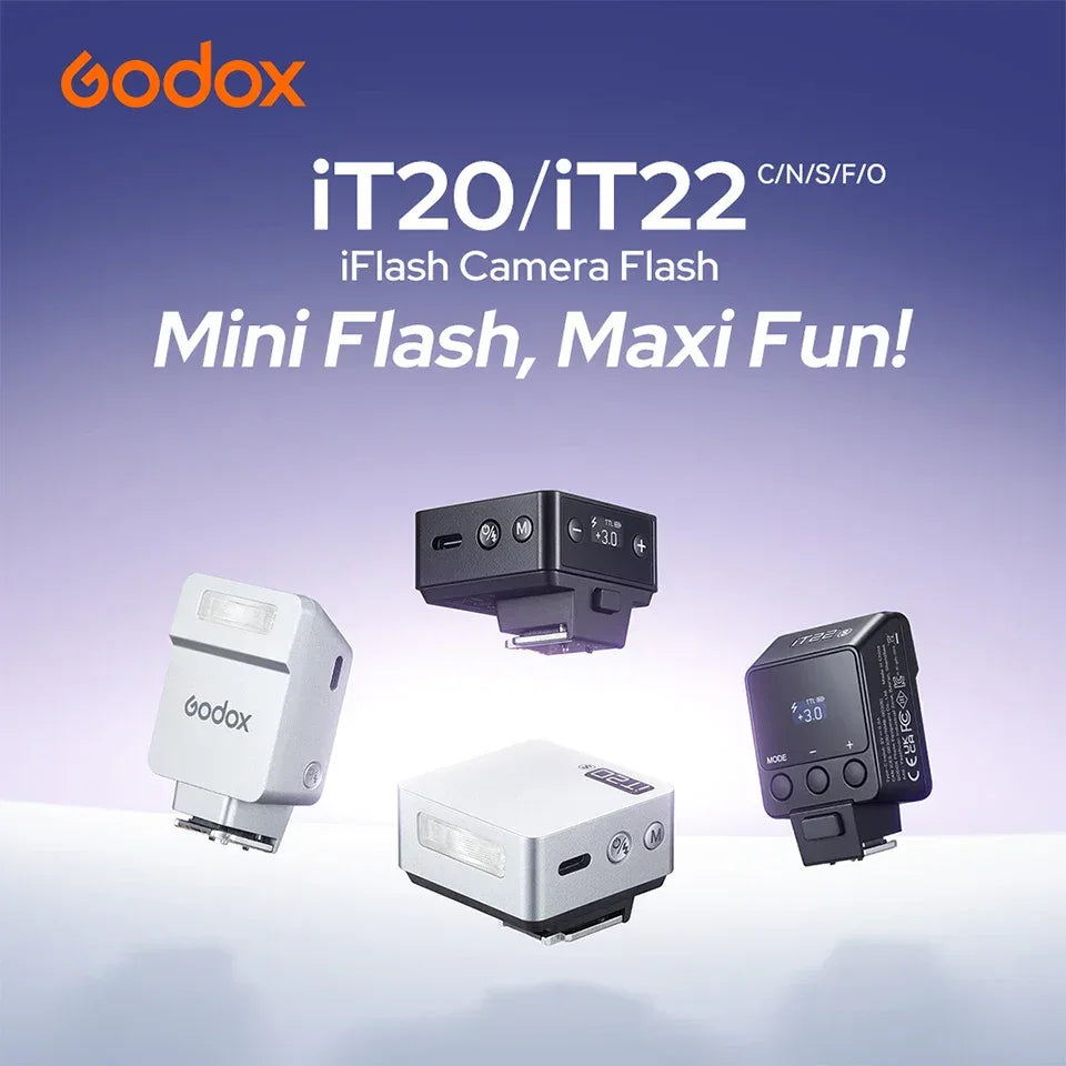 Godox iT20 iT22 TTL Mini Flash iFlash Camera Flash for Canon Nikon Sony Fujifilm Olympus Panasonic Ricoh Cameras