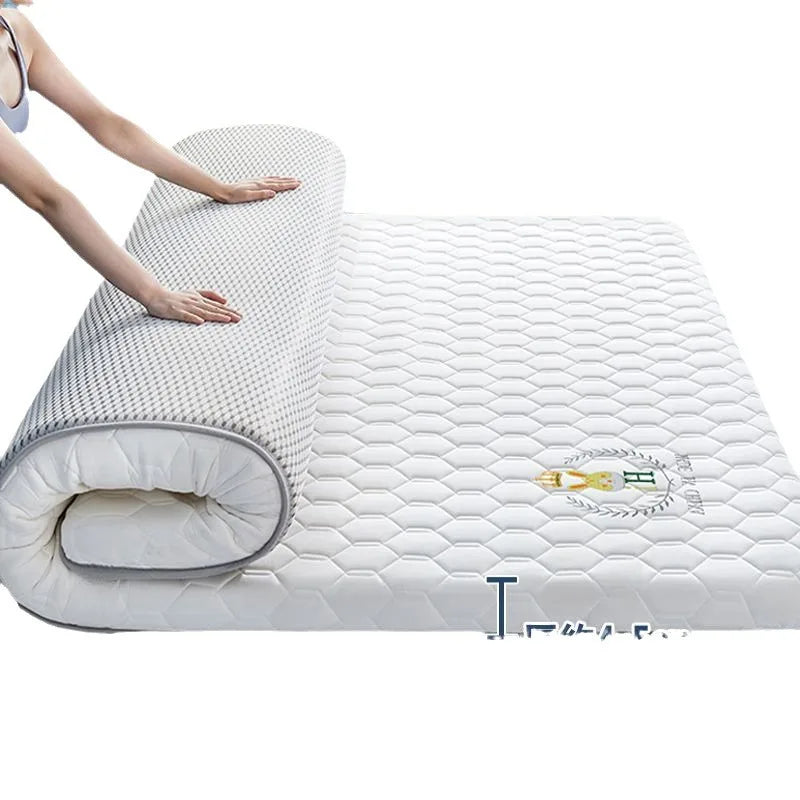 ‌A-Class Soybean Fiber Mattress, Thickened Anti-Bacterial Latex Topper, Breathable Silent Bed Pad, Skin-Friendly Tatami Cushion