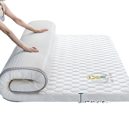 ‌A-Class Soybean Fiber Mattress, Thickened Anti-Bacterial Latex Topper, Breathable Silent Bed Pad, Skin-Friendly Tatami Cushion