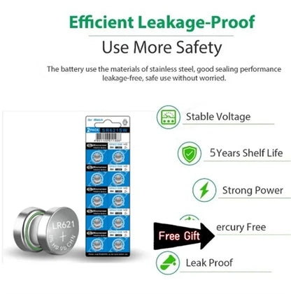 5-10PCS AG1 LR621 364 V364 164 531 SR621 SR621SW SR60 CX60 1.55V Alkaline Battery For Watch Car Key Remote Toy Button Coin Cell