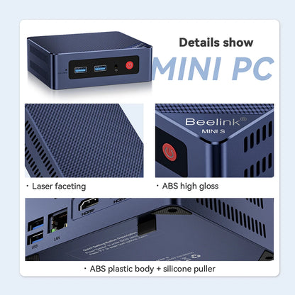 Beelink Mini S13 Intel Twin Lake N150 S12 Pro N100 16G 500G Windows 11 Mini S 11th N5095 DDR4 8GB 128GB Desktop Computer N95