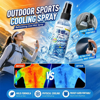 Cooling spray gentle and non-irritating for summer outdoor sports fitness student military training and preven