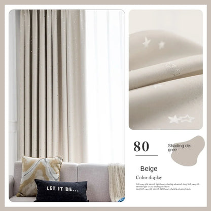 Home Children's Room Blackout Curtain Bedroom Soundproof Drapes Large Area Balcony Bay Window Curtains Modern Living Room Drape