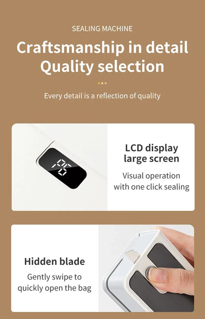 Mini Bag Sealer Plastic Bag Heat Sealer Plastic Bag Sealing Machine USB Rechargeable Portable Package Bags Sealer