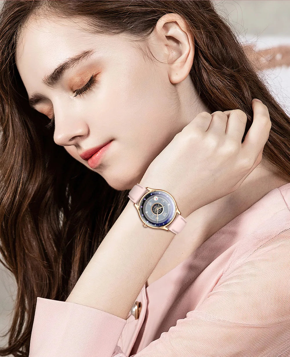 2025 New AMOLED Screen 7.9mm Ultra-thin Women Blue Tooth Call Smart Watch Heart Rate Health Lady Music Sport Fitness Smartwatch