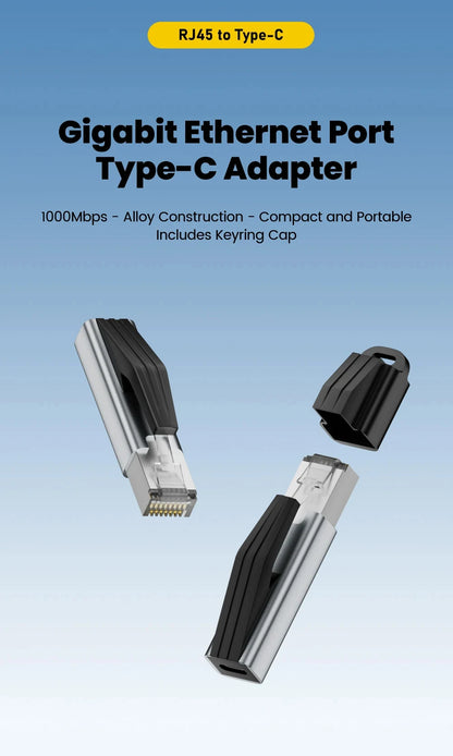 Kebidumei 1000Mbps USB C to Ethernet Adapter Gigabit USB C Female to RJ45 Male Network Converter for MacBook Pro iPhone 16 iPad