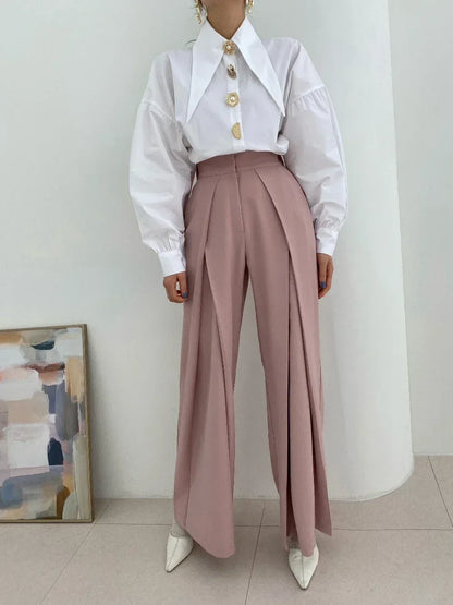 2025 Autumn Long Sleeve Women Shirt Fashion Spring Lanter Sleeve Blouses Office Lady Elegant Tops Casual Loose Clothing