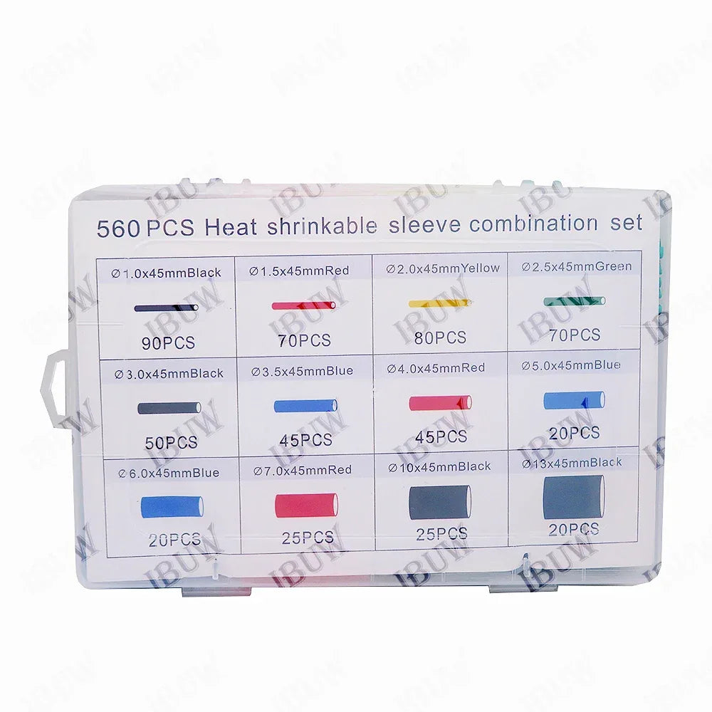 328PCS 164-560pcs Heat Shrink Tube Tubing Insulation Shrinkable Tube Assortment Electronic Polyolefin Wire Cable Sleeve Kit