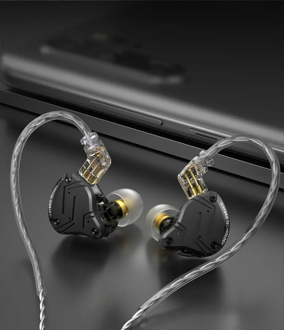 KZ ZS10 Pro X Wired Earphones HIFI Stereo Bass Muisc Sport Headphones Monitor Stage Live Metal Earbuds Gaming Headset PK ZSN PRO