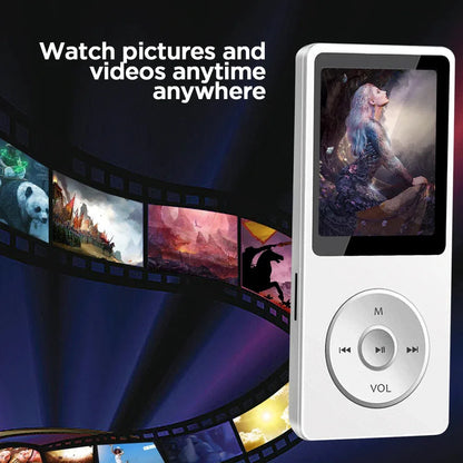 16GB MP3 Player USB Charging Record Digital Display Screen Media Lossless Pocket Sports Running Walking HIFI Music Speakers