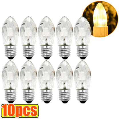 Warm-White E10 Tapered Candles Light Bulbs LED Replacement Bulbs for Lights Candle Arch Bathroom Kitchen Home Lamps Bulb Decor