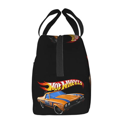 Custom Hot Wheels For Fans Thermal Insulated Lunch Bag Cartoon Sport Car Portable Lunch Container Travel Multifunction Food Box
