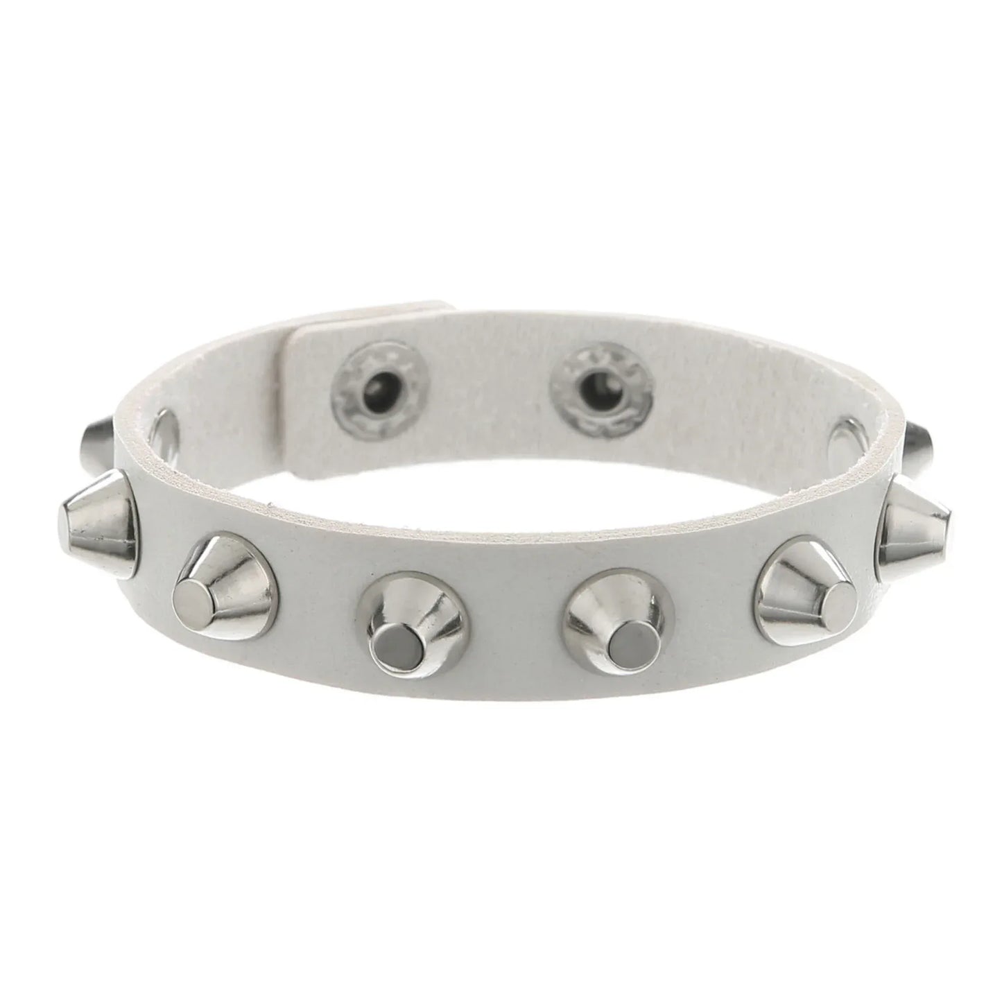 Halloween Punk Fashion Pu Leather Rivet Rock Bracelet For Women And Men, Unisex, Daily Holiday Party Wear, Valentine's Day Gift