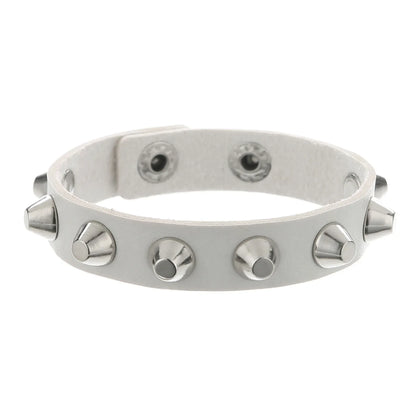 Halloween Punk Fashion Pu Leather Rivet Rock Bracelet For Women And Men, Unisex, Daily Holiday Party Wear, Valentine's Day Gift