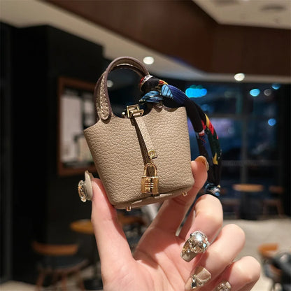 2024 New style Mini House Small Bag Handheld Portable Hand Rope Bluetooth Earphone Bag Zero Wallet Multi functional Small Bag
