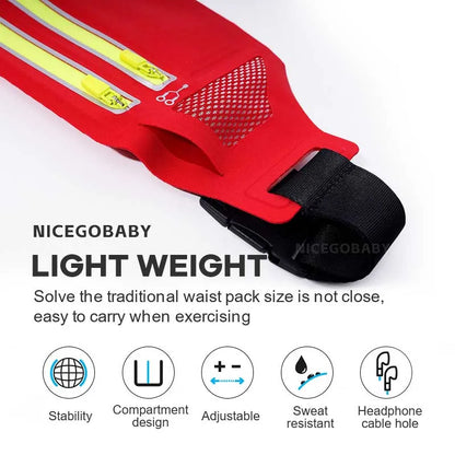 Sports waist pack Multi-functional outdoor running mobile phone men's and women's fitness waterproof invisible pocket ultra-thin