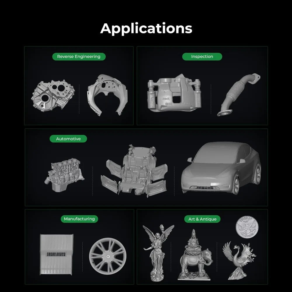 Creality Raptor Pro 3D Scanner 22+7 Blue Laser Line / NIR Light 0.02mm Accuracy 60FPS Anti-Shake Tracking 24Bit Color Scanning