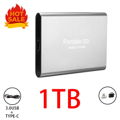 Highly cost-effective external hard drive, durable, efficient, and portable, with 256TB high-speed USB 3.1 Type C