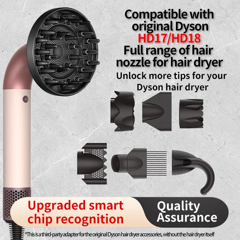 Suitable for Dyson Hair Dryer Drying Cover Hd17 Anti-Flyaway Diffuser Nozzle Dyson Styling Hair Dryer Hd18 Accessories